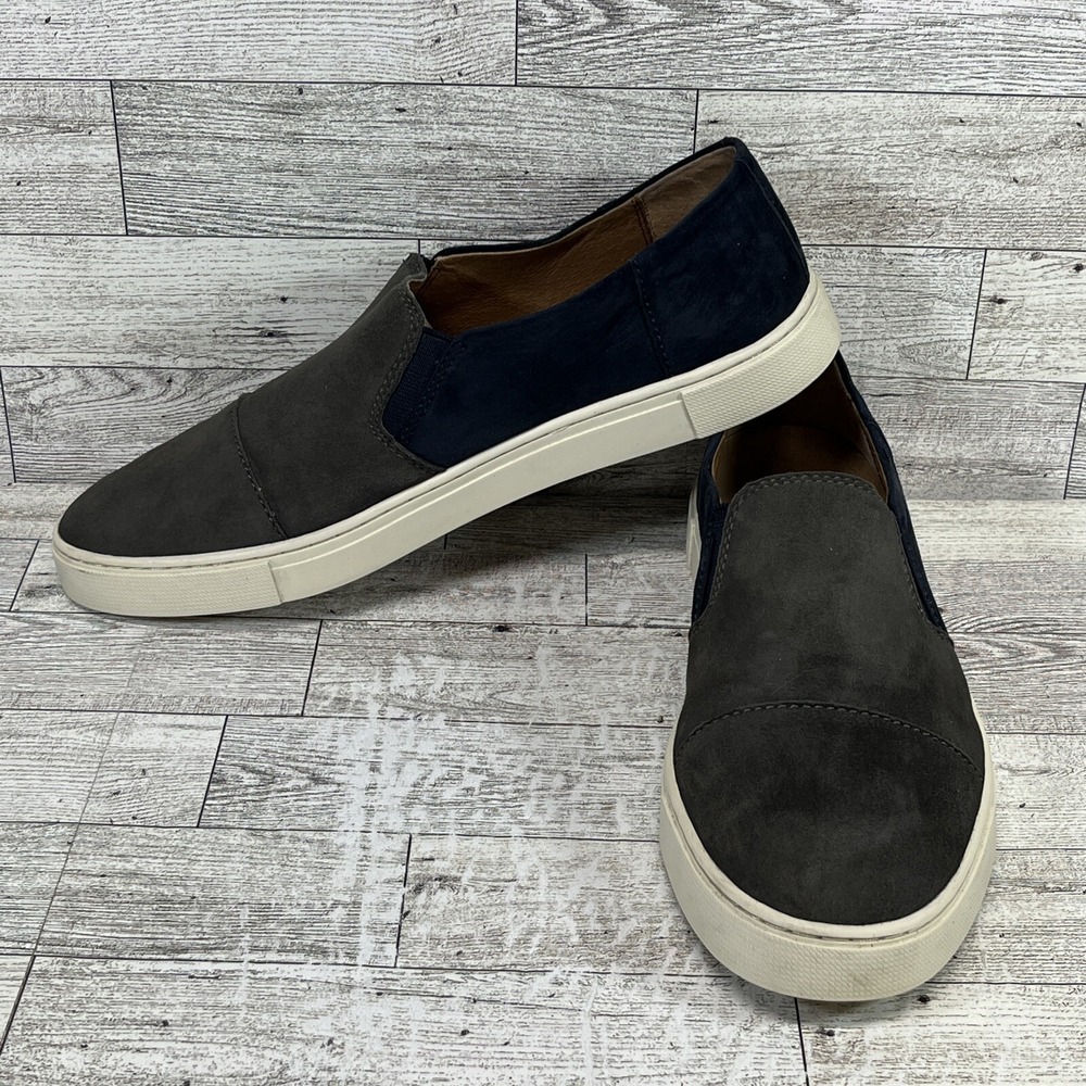 Frye Gemma Cap 3471123SKM Blue Gray Suede Slip-On Shoes Women Size 9M